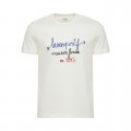 T-shirt Tricolore 1882 Le Coq Sportif Homme Blanc Rabais Paris